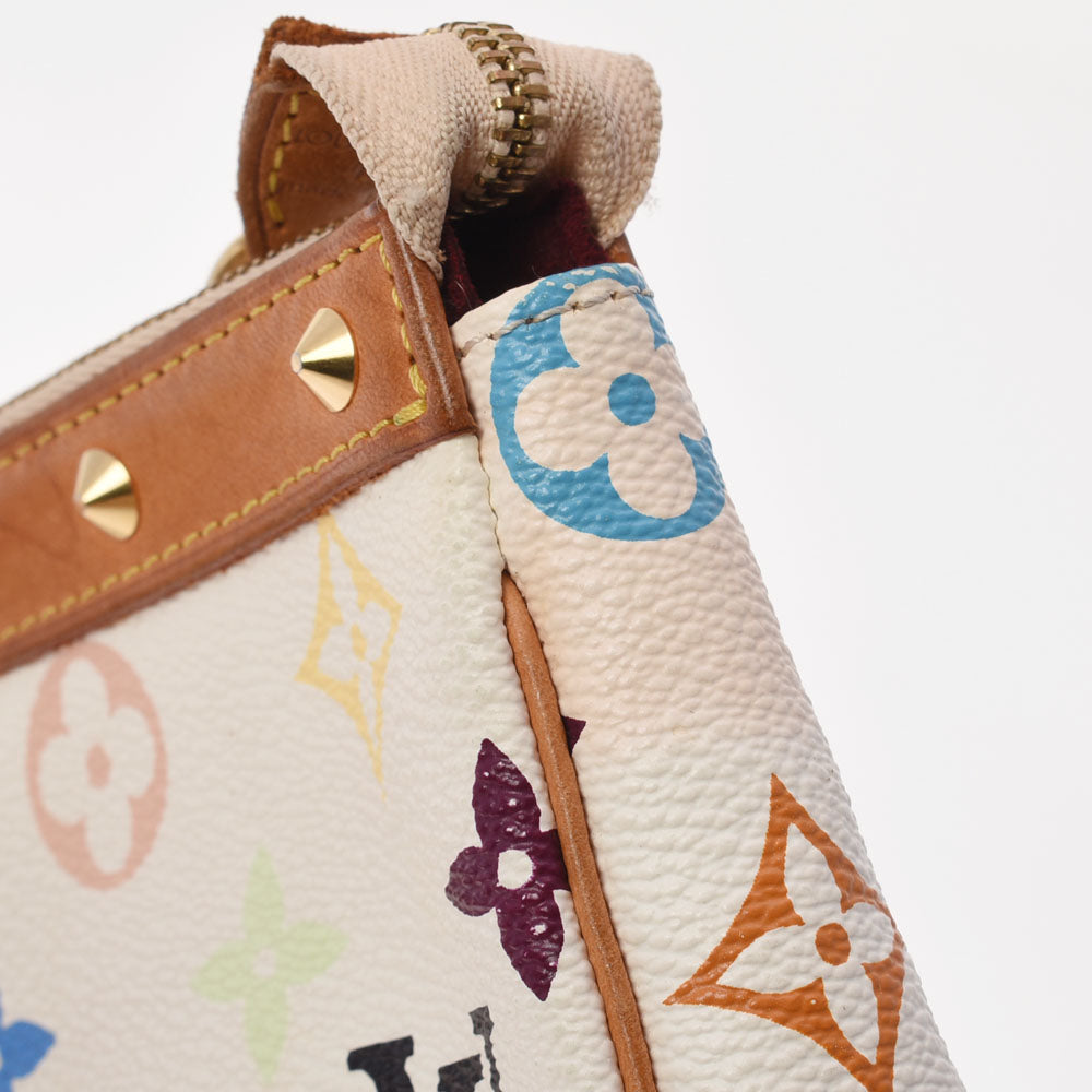 LOUIS VUITTON ルイヴィトン マルチカラー ポシェット アクセソワール ブロン(白) M92649 レディース モノグラムマルチカラー  アクセサリーポーチ Bランク 中古 - 3636studio