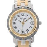 HERMES Hermes Clipper CL4.220 Ladies SS/GP Watch Quartz White Dial A Rank used Ginzo