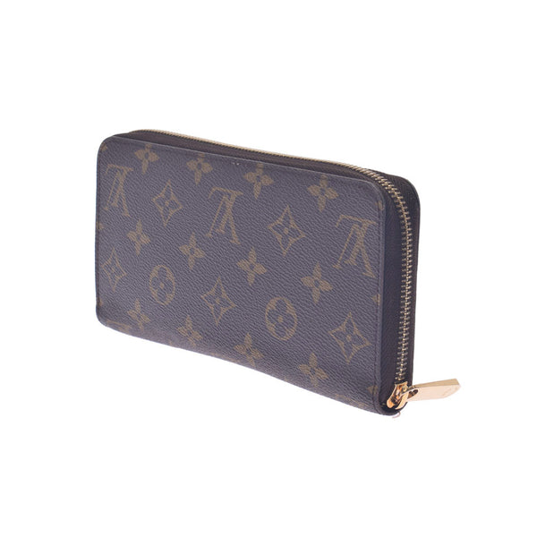 LOUIS VUITTON ルイヴィトン モノグラム ジッピーウォレット フューシャ M41895 ユニセックス モノグラムキャンバス 長財布 Bランク 中古 銀蔵