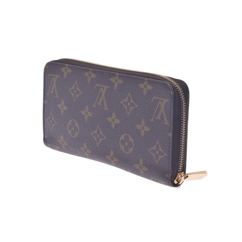 LOUIS VUITTON ルイヴィトン モノグラム ジッピーウォレット フューシャ M41895 ユニセックス モノグラムキャンバス 長財布 Bランク 中古 銀蔵