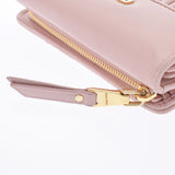 miumiu miu miu miu materasse l形拉链钱包粉红色金架5ml225女士lambskin bi -fold钱包b feden ginzo