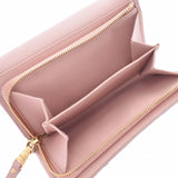 MIUMIU Miu Miu Materasse L -shaped zipper wallet Pink gold bracket 5ml225 Ladies Lambskin Bi -fold Wallet B Feden Ginzo
