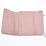 MIUMIU Miu Miu Materasse L -shaped zipper wallet Pink gold bracket 5ml225 Ladies Lambskin Bi -fold Wallet B Feden Ginzo