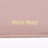 miumiu miu miu miu materasse l形拉链钱包粉红色金架5ml225女士lambskin bi -fold钱包b feden ginzo