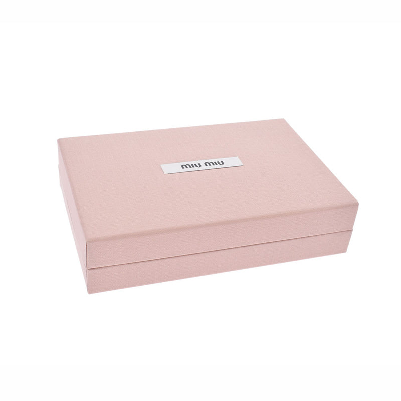 miumiu miu miu miu materasse l形拉链钱包粉红色金架5ml225女士lambskin bi -fold钱包b feden ginzo