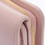 MIUMIU Miu Miu Materasse L -shaped zipper wallet Pink gold bracket 5ml225 Ladies Lambskin Bi -fold Wallet B Feden Ginzo