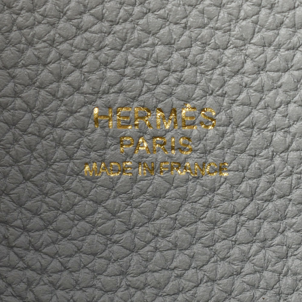 エルメスソーケリー 22 セミショルダー ブルーグラシエ ゴールド金具 T