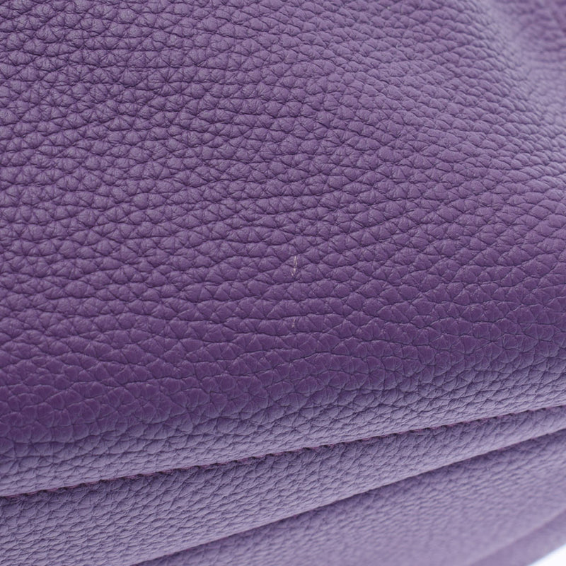 HERMES エルメス ヴィクトリア 35 ウルトラバイオレット シルバー金具 X刻印(2016年頃) ユニセックス トゴ ハンドバッグ Aランク 中古 銀蔵