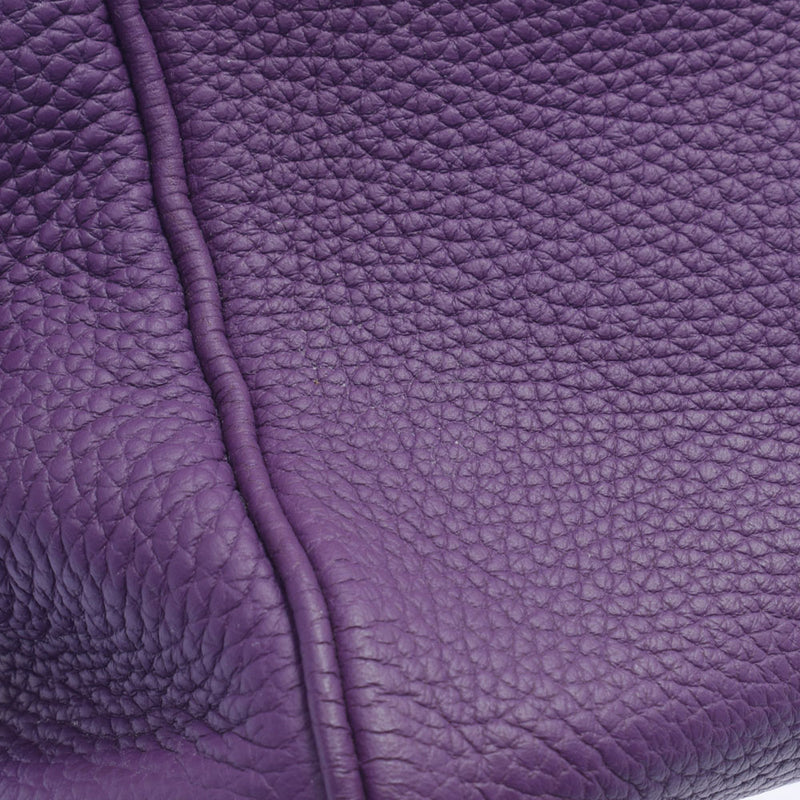 HERMES エルメス ヴィクトリア 35 ウルトラバイオレット シルバー金具 X刻印(2016年頃) ユニセックス トゴ ハンドバッグ Aランク 中古 銀蔵