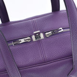 HERMES エルメス ヴィクトリア 35 ウルトラバイオレット シルバー金具 X刻印(2016年頃) ユニセックス トゴ ハンドバッグ Aランク 中古 銀蔵