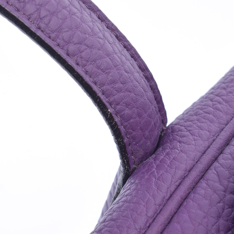 HERMES エルメス ヴィクトリア 35 ウルトラバイオレット シルバー金具 X刻印(2016年頃) ユニセックス トゴ ハンドバッグ Aランク 中古 銀蔵