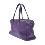 HERMES エルメス ヴィクトリア 35 ウルトラバイオレット シルバー金具 X刻印(2016年頃) ユニセックス トゴ ハンドバッグ Aランク 中古 銀蔵