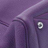 HERMES エルメス ヴィクトリア 35 ウルトラバイオレット シルバー金具 X刻印(2016年頃) ユニセックス トゴ ハンドバッグ Aランク 中古 銀蔵