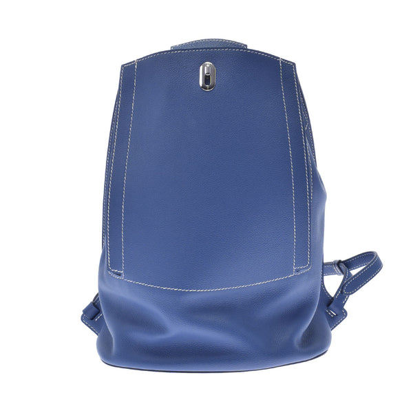 HERMES HERMES GR24 BLUE BRIGHTON雕刻（2017年左右）evercolor backpack / daypack a级使用Ginzo
