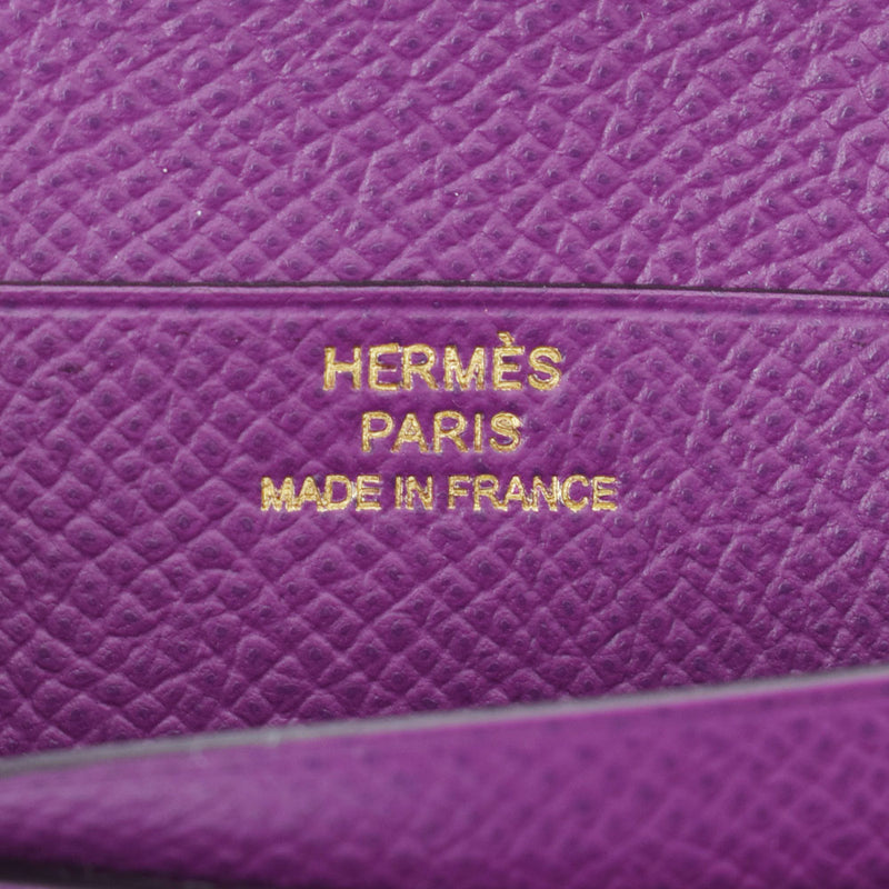 HERMES Hermes Bean Compact Anemone Gold Bracket D (Around 2019) Unisex Vo Epson Bi -fold Wallet A Rank Used Ginzo