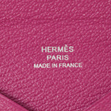 HERMES エルメス カルヴィ ローズパープル シルバー金具 C刻印(2018年頃) ユニセックス シェーブル カードケース Aランク 中古 銀蔵