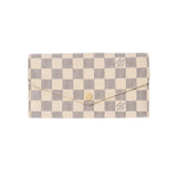 LOUIS VUITTON ルイヴィトン ダミエ アズール ポルトフォイユサラ 白 N63208 ユニセックス ダミエアズールキャンバス 長財布 Aランク 中古 銀蔵