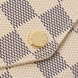 LOUIS VUITTON Louis Vuitton Damier Azur Portofoyilla White N63208 Unisex Damier Zuru Canvas Wallet A Rank used Ginzo