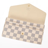 LOUIS VUITTON Louis Vuitton Damier Azur Portofoyilla White N63208 Unisex Damier Zuru Canvas Wallet A Rank used Ginzo