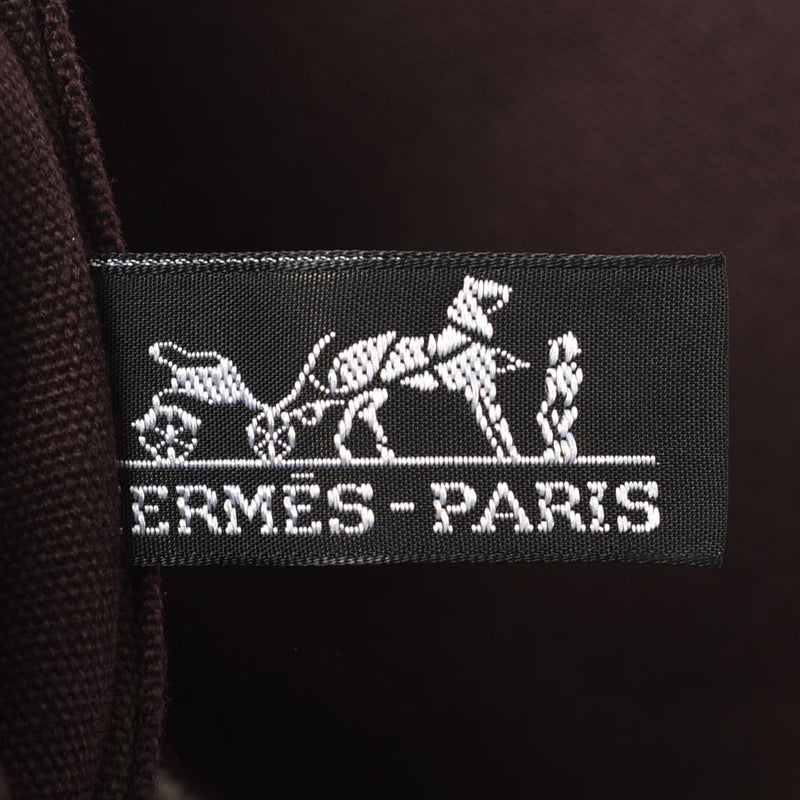 HERMES Hermes Airline Vazas PM Black/Bordeaux Unisex Canvas Shoulder Bag AB Rank Used Ginzo