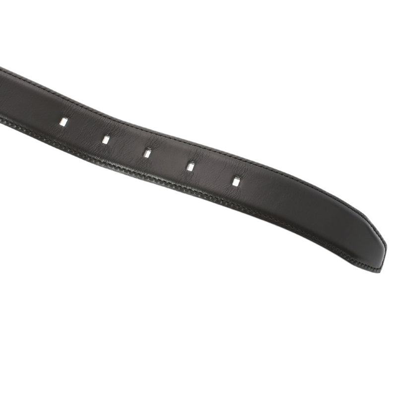 [Father's Day 50,000 or less] Ginzo used BVLGARI Bulgari 110cm 20220 Black Silver metal Leather Belt New