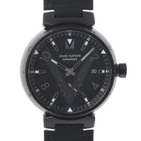 LOUIS VUITTON Louis Vuitton Tambul All Black Q1D22 Men's SS (PVD)/Leather Watch Automatic Black Dial A Rank used Ginzo