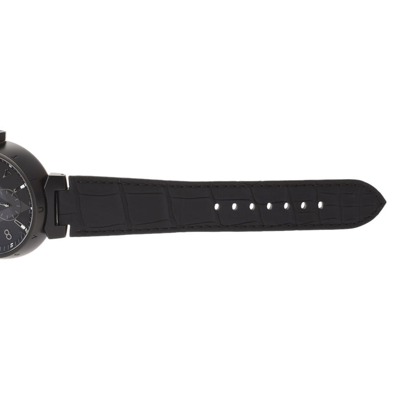 ルイヴィトンタンブール オールブラック メンズ 腕時計 Q1D22 LOUIS ...