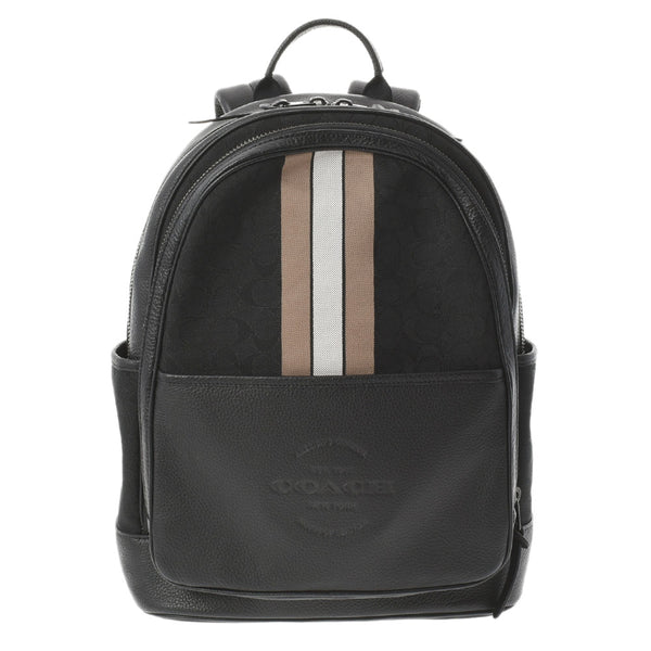 Coach Coach Backpack Black C5389 Unisex Leather Canvas backpack / Daypack A Rank used Ginzo