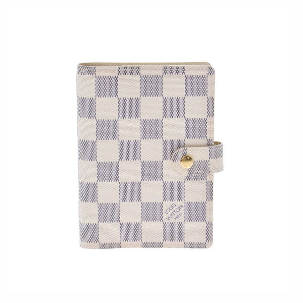 LOUIS VUITTON Louis Vuitton Damier Azur Azenda PM White R20706 Unisex Damier Zuru Canvas Notebook Cover AB Rank Used Ginzo