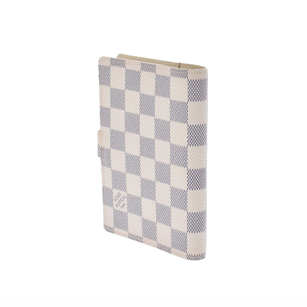 LOUIS VUITTON Louis Vuitton Damier Azur Azenda PM White R20706 Unisex Damier Zuru Canvas Notebook Cover AB Rank Used Ginzo