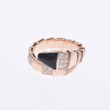 BVLGARI Bvlgari Selpenti Viper Size L Ladies K18RG/Diamond/Onyxling/Ring A Rank Used Ginzo