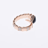 BVLGARI Bvlgari Selpenti Viper Size L Ladies K18RG/Diamond/Onyxling/Ring A Rank Used Ginzo