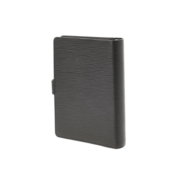 LOUIS VUITTON Louis Vuitton Epigenda MM Black Silver Bracket R20042 Unisex Epi Leather Notebook Cover AB Rank Used Ginzo