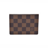 LOUIS VUITTON Louis Vuitton Dami Portodu Cult Vertical Brown N60533 Unisex Damier Cambus Pass Case AB Rank Used Ginzo