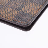 LOUIS VUITTON Louis Vuitton Dami Portodu Cult Vertical Brown N60533 Unisex Damier Cambus Pass Case AB Rank Used Ginzo