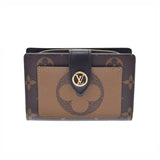 路易威顿路易斯·维顿（Louis Vuitton）会标反向Portersofoille juliet Brown M69432女士会标帆布B​​i -fold Wallet Ab rank rank under ginzo