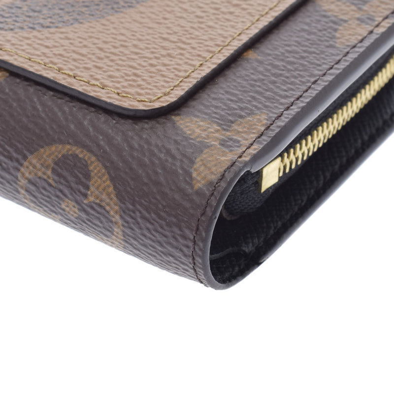 路易威顿路易斯·维顿（Louis Vuitton）会标反向Portersofoille juliet Brown M69432女士会标帆布B​​i -fold Wallet Ab rank rank under ginzo