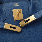 HERMES Hermes Birkin 30 Deep Blue Gold Bracket D (Around 2019) Ladies Toryon Byoyo Handbag A Rank Used Ginzo