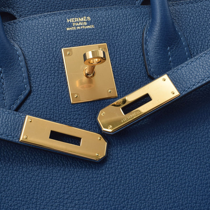 HERMES Hermes Birkin 30 Deep Blue Gold Bracket D (Around 2019) Ladies Toryon Byoyo Handbag A Rank Used Ginzo
