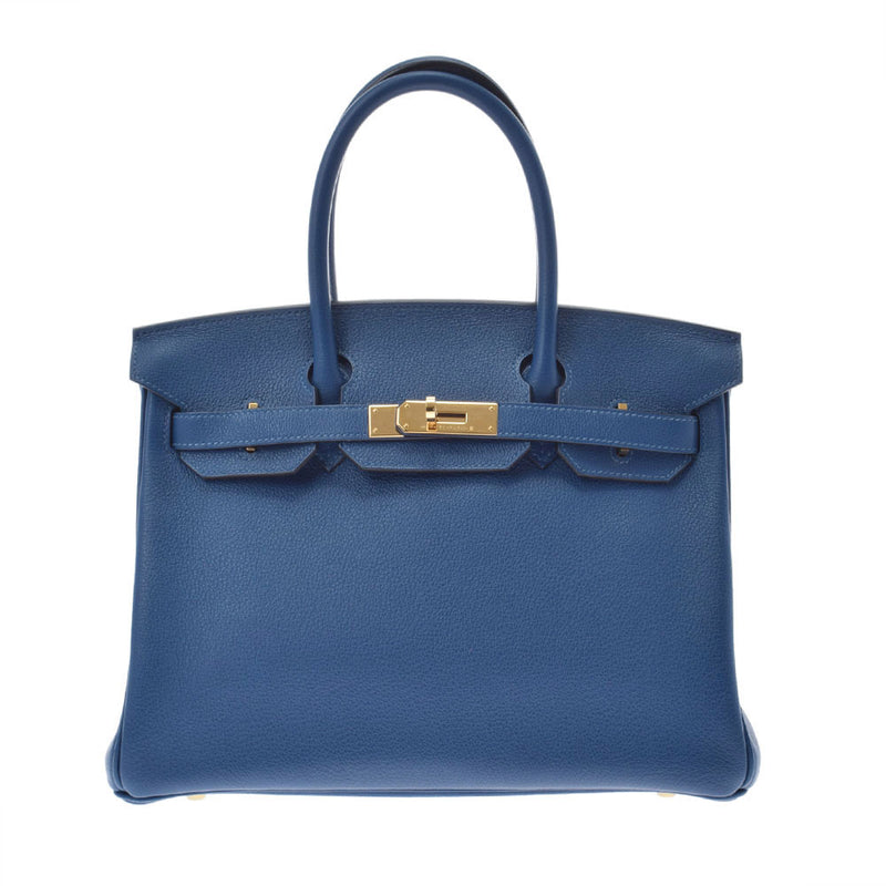 HERMES Hermes Birkin 30 Deep Blue Gold Bracket D (Around 2019) Ladies Toryon Byoyo Handbag A Rank Used Ginzo