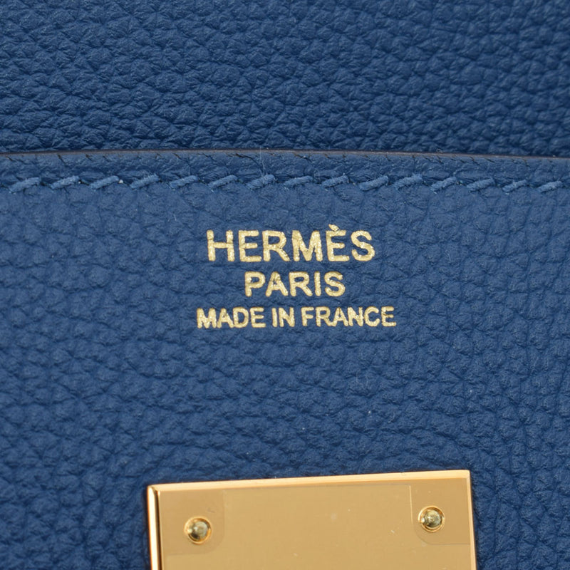 HERMES Hermes Birkin 30 Deep Blue Gold Bracket D (Around 2019) Ladies Toryon Byoyo Handbag A Rank Used Ginzo
