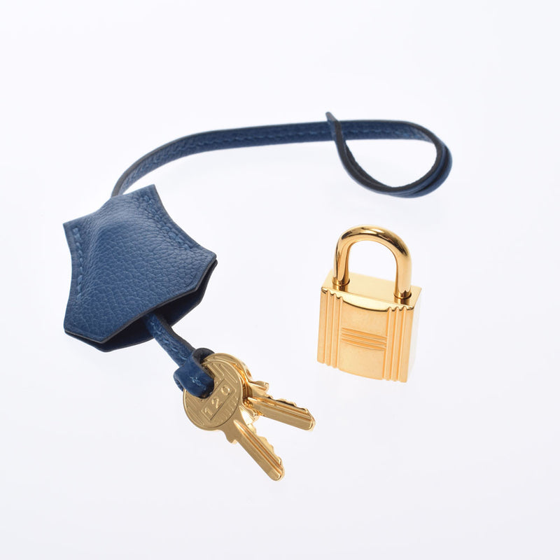 HERMES Hermes Birkin 30 Deep Blue Gold Bracket D (Around 2019) Ladies Toryon Byoyo Handbag A Rank Used Ginzo