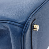 HERMES Hermes Birkin 30 Deep Blue Gold Bracket D (Around 2019) Ladies Toryon Byoyo Handbag A Rank Used Ginzo