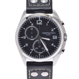 HAMILTON Hamilton Khaki Pilot Chronograph H765120 Men's SS/Leather Watch Automatic Black Dial A Rank Used Ginzo