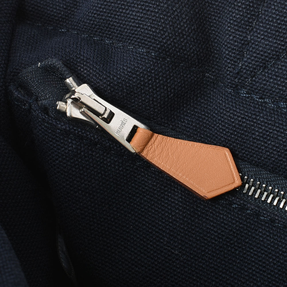 エルメスフールトゥPM 紺/緑 ユニセックス トートバッグ HERMES 中古