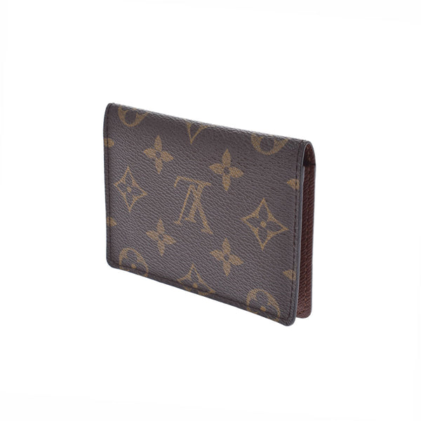 LOUIS VUITTON Louis Vuitton Monogram Portudou Cult Vertical Brown M60533 Unisex Monogram Canvas Pass Case AB Rank Used Ginzo