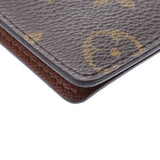 LOUIS VUITTON Louis Vuitton Monogram Portudou Cult Vertical Brown M60533 Unisex Monogram Canvas Pass Case AB Rank Used Ginzo