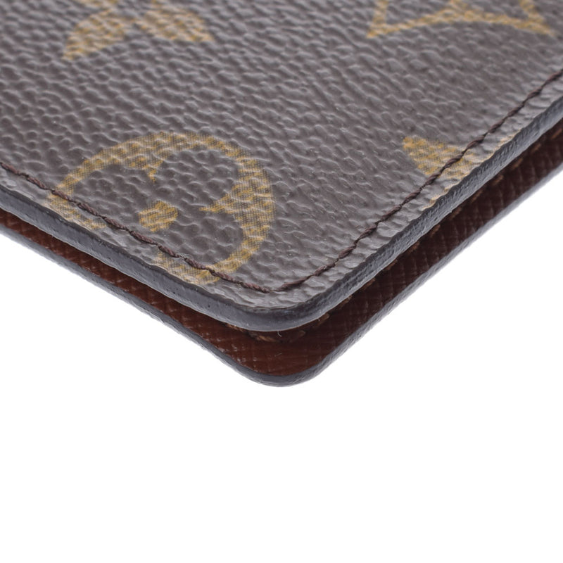 LOUIS VUITTON Louis Vuitton Monogram Portudou Cult Vertical Brown M60533 Unisex Monogram Canvas Pass Case AB Rank Used Ginzo