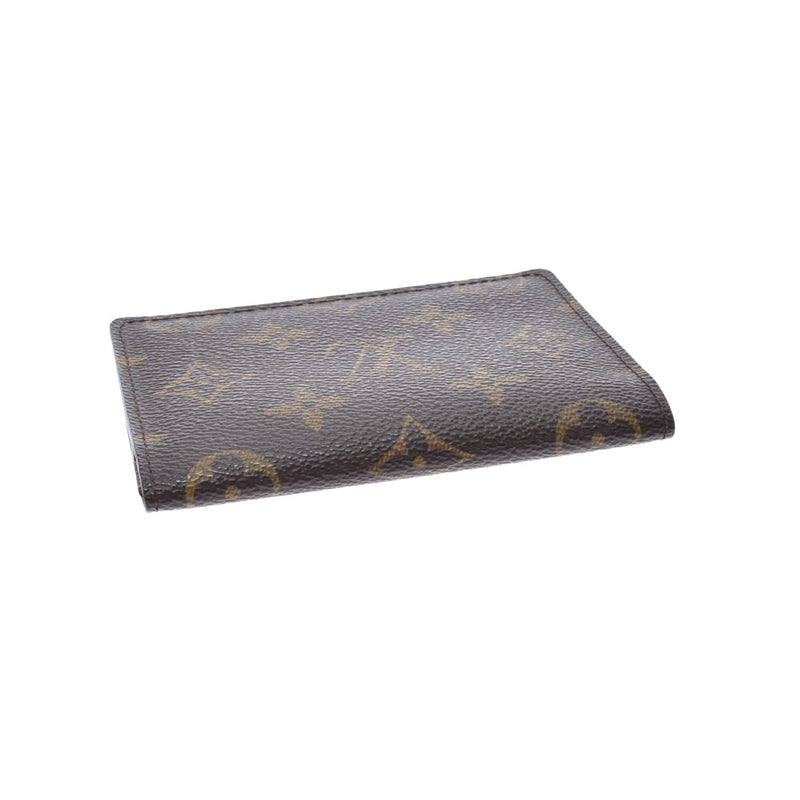 LOUIS VUITTON Louis Vuitton Monogram Portudou Cult Vertical Brown M60533 Unisex Monogram Canvas Pass Case AB Rank Used Ginzo