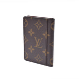 LOUIS VUITTON Louis Vuitton Monogram Portcarte Pass Vertical Brown M66541 Unisex Monogram Canvas Card Case AB Rank Used Ginzo